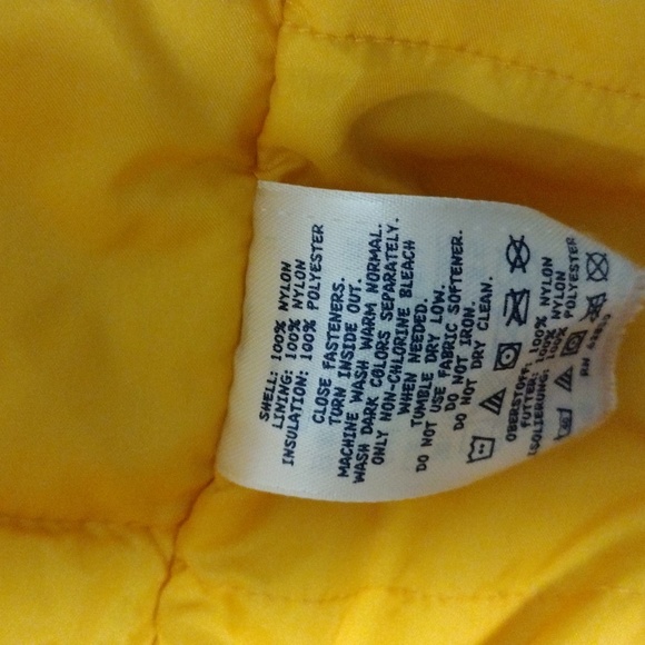 Lands End Kid's Medium 10-12 Winter Ski Coat Jacket "Grow a Longs" Red Yellow - Picture 7 of 9